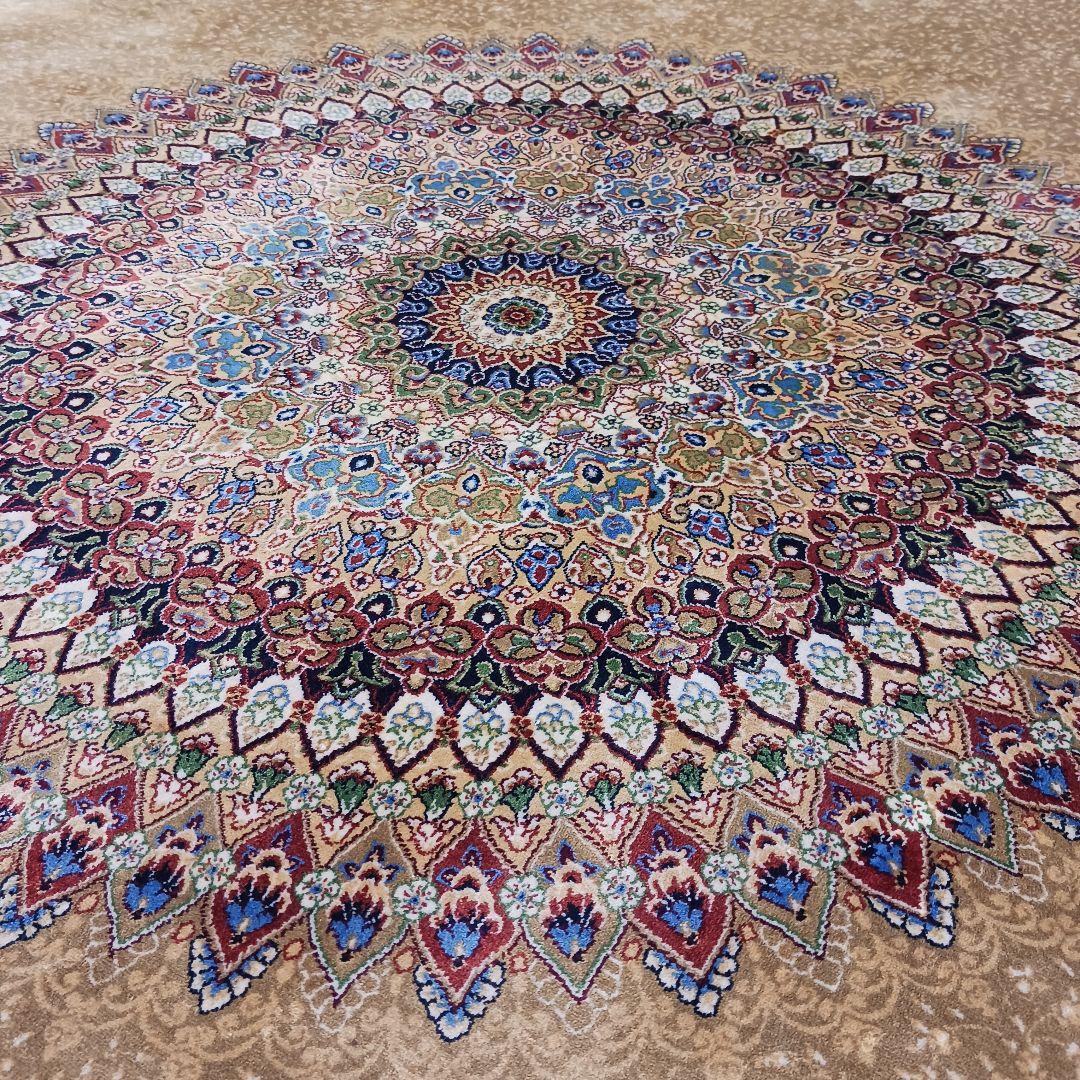 Y3142 イラン製 ハンド&マシン カーペット 絨毯 296×199㎝