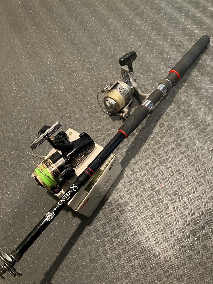 釣竿 2.4m CASTER8 リール リョービ 2000/3000R