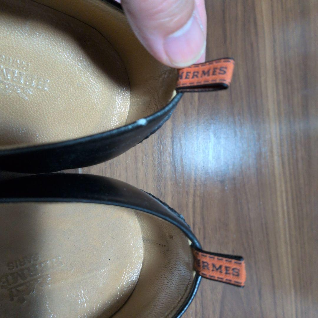 HERMES ブラック ドレスシューズ 40サイズ