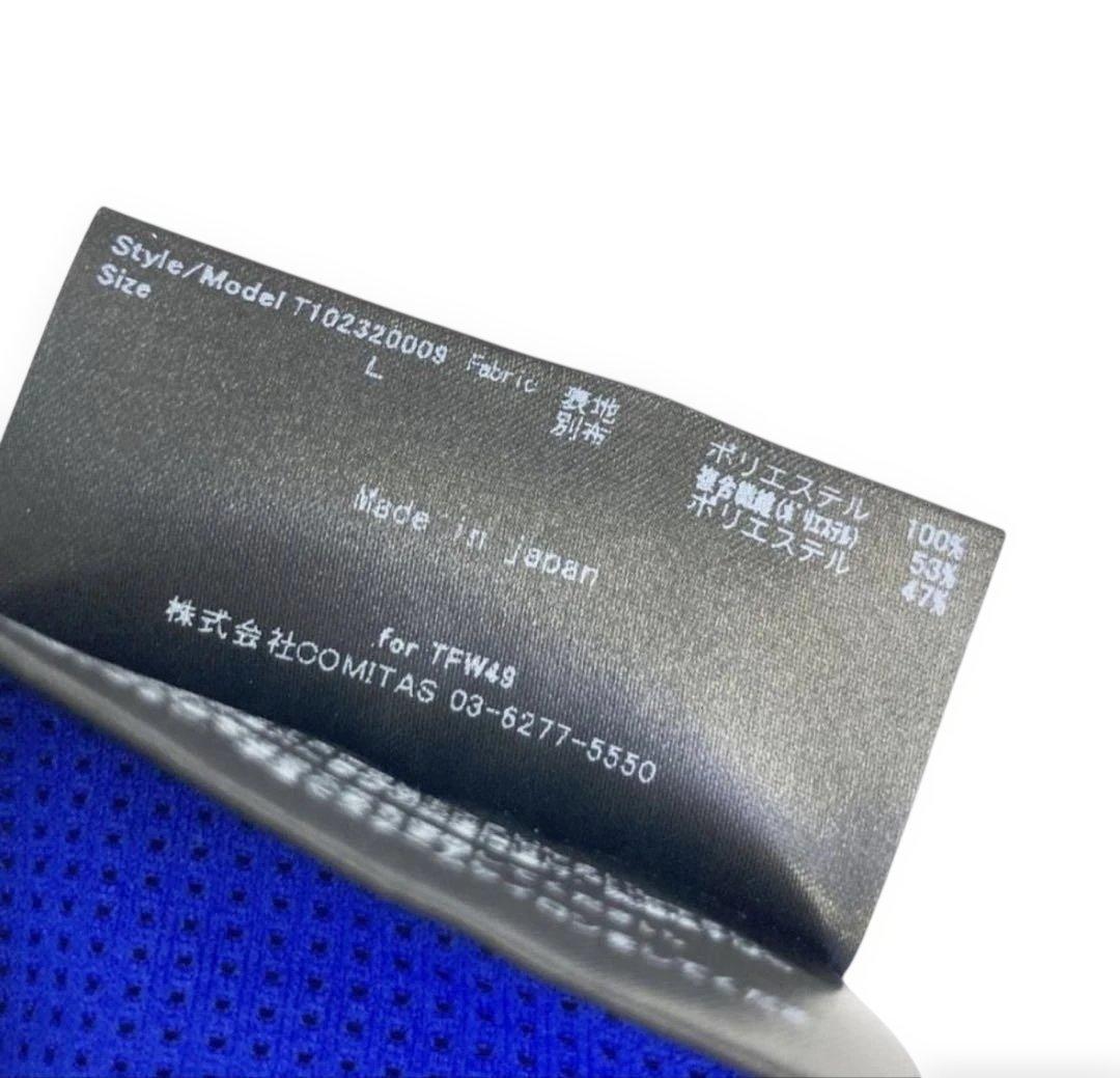 TFW49 青 長袖ハイネックシャツ　サイズL