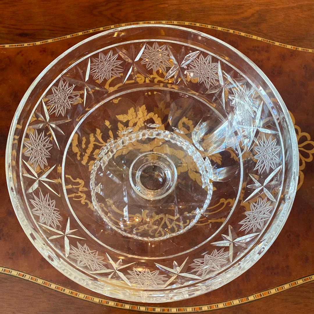イタリア製　ムラーノ　コンポート　ガラス　回転式