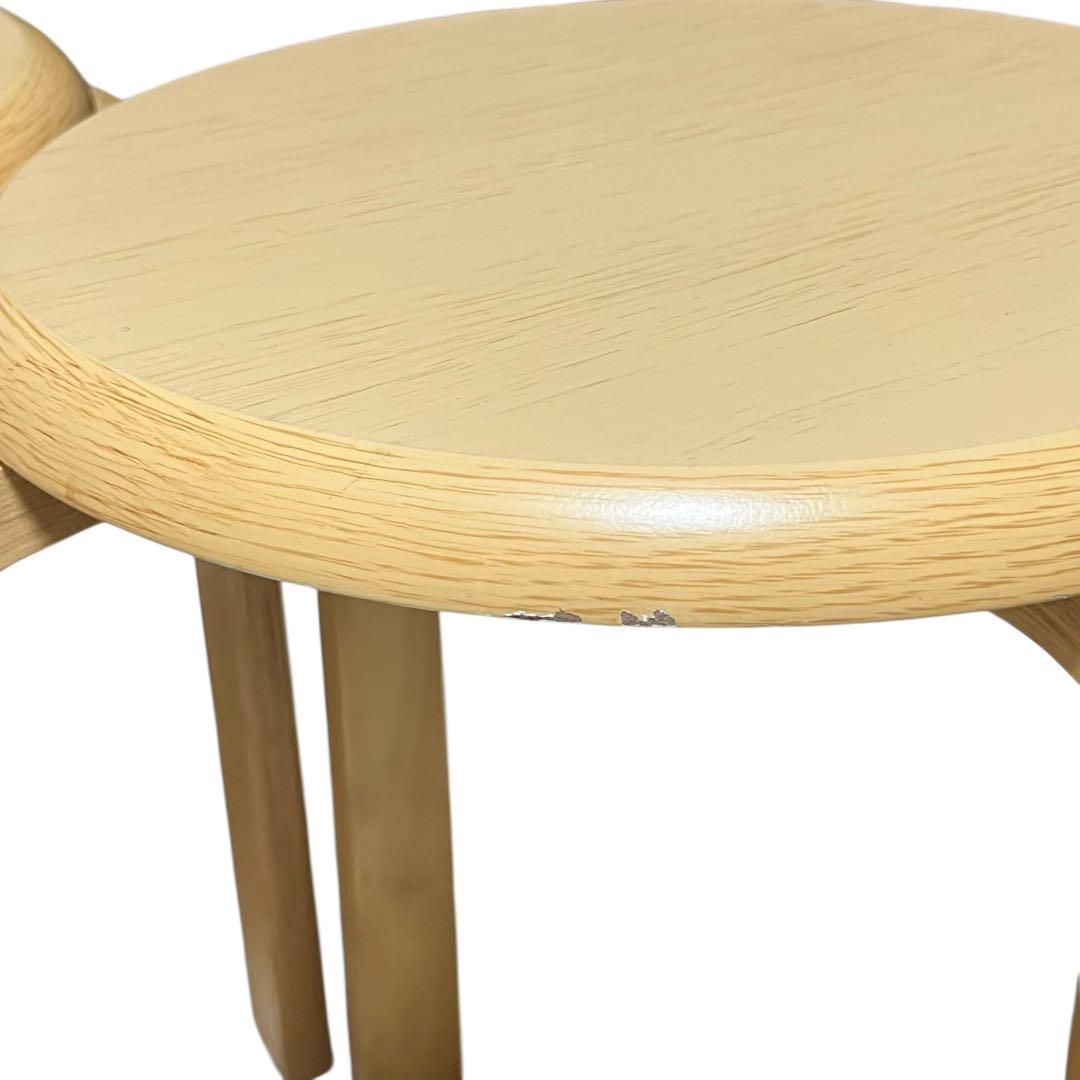 木製曲木チェア スツール スタッキング ナチュラル 4脚セット　不二貿易