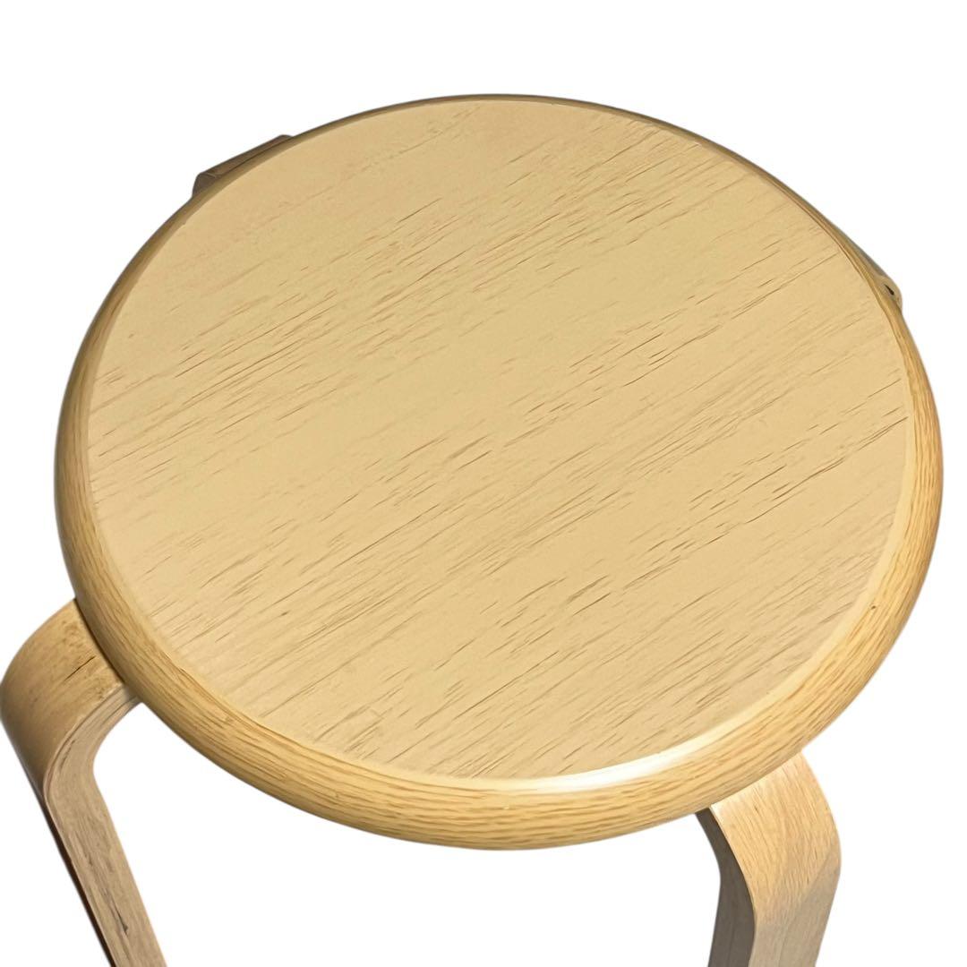 木製曲木チェア スツール スタッキング ナチュラル 4脚セット　不二貿易