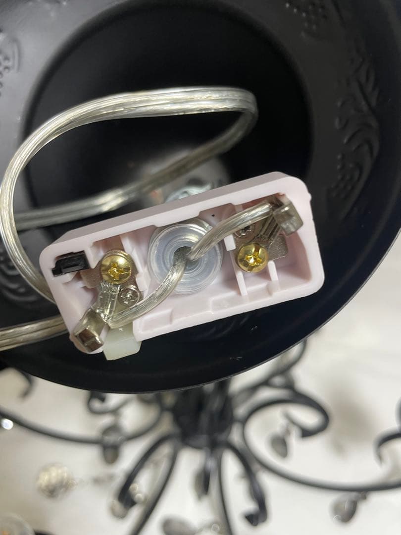 6灯 シャンデリア ルイーズ MU-RA系 ブラック カフェ 美容院 LED対応