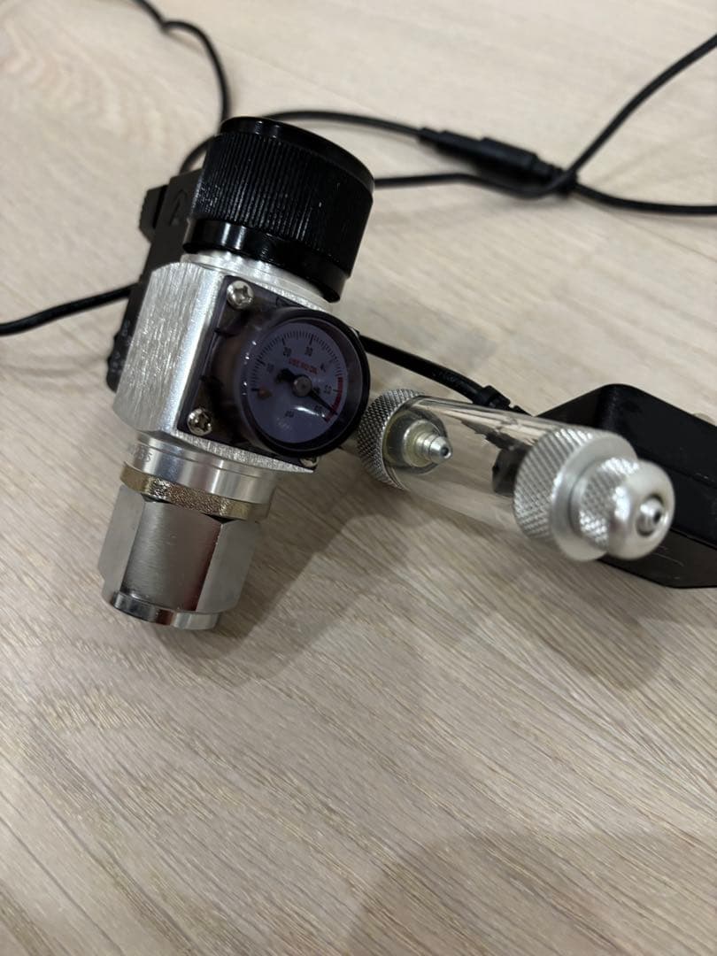 水草水槽 CO2添加 フルセット 電磁弁付き レギュレーター 拡散器