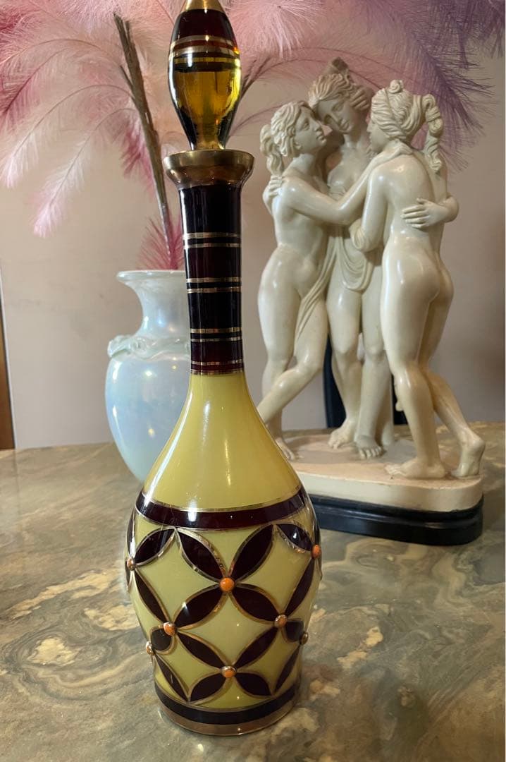 希少！レア！アンティーク1950年代チェコスロバキア製デカンタ