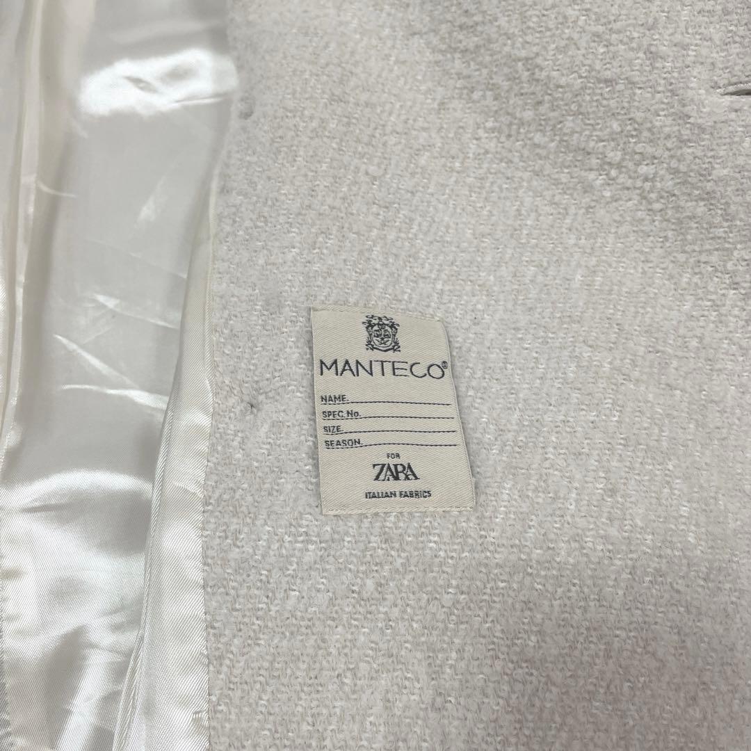 ほぼ未使用【ZARA】ウール混ブークレコートZW Collection XS