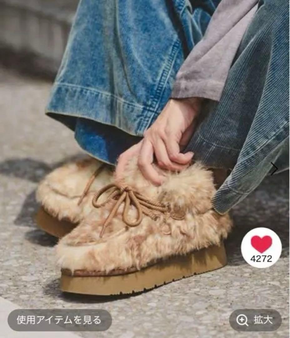 niko and ... オリジナルフェイクムートンモカシンブーツ　L