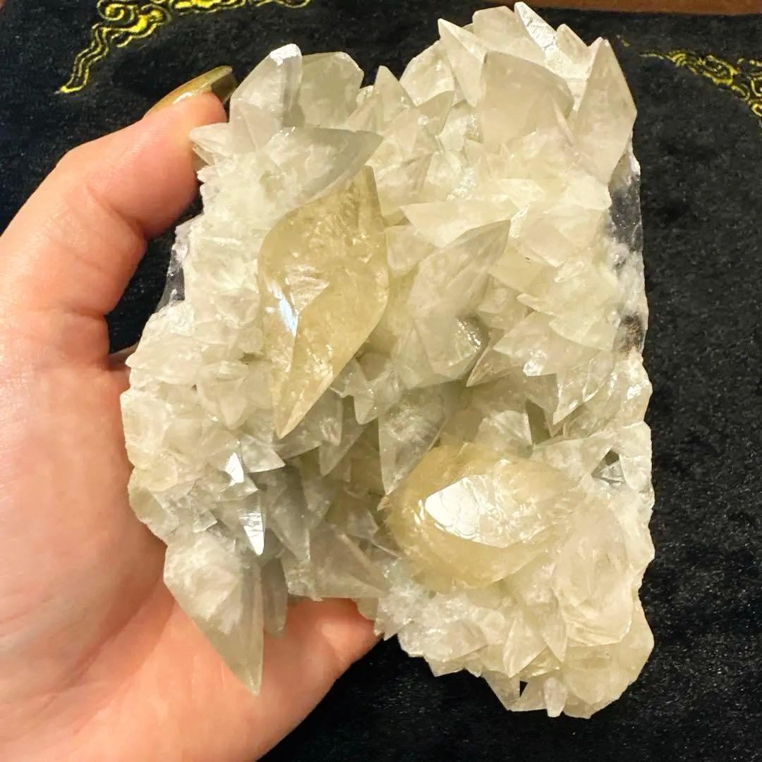 希少 高品質 黄色 ダイヤモンドカット カルサイト 原石