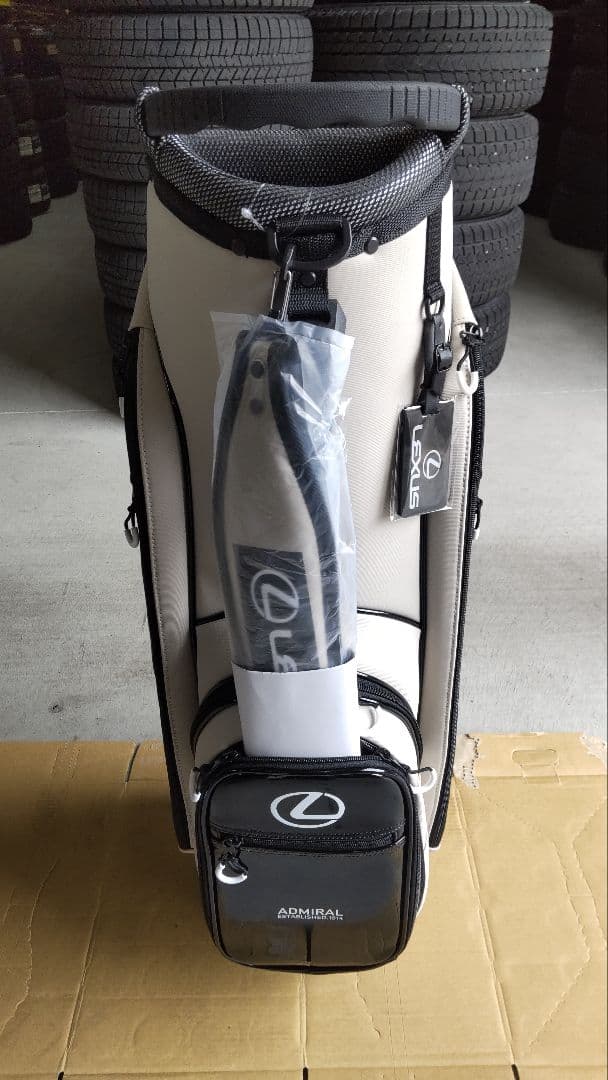 LEXUS×Admiral キャディバッグ ホワイト・ブラック