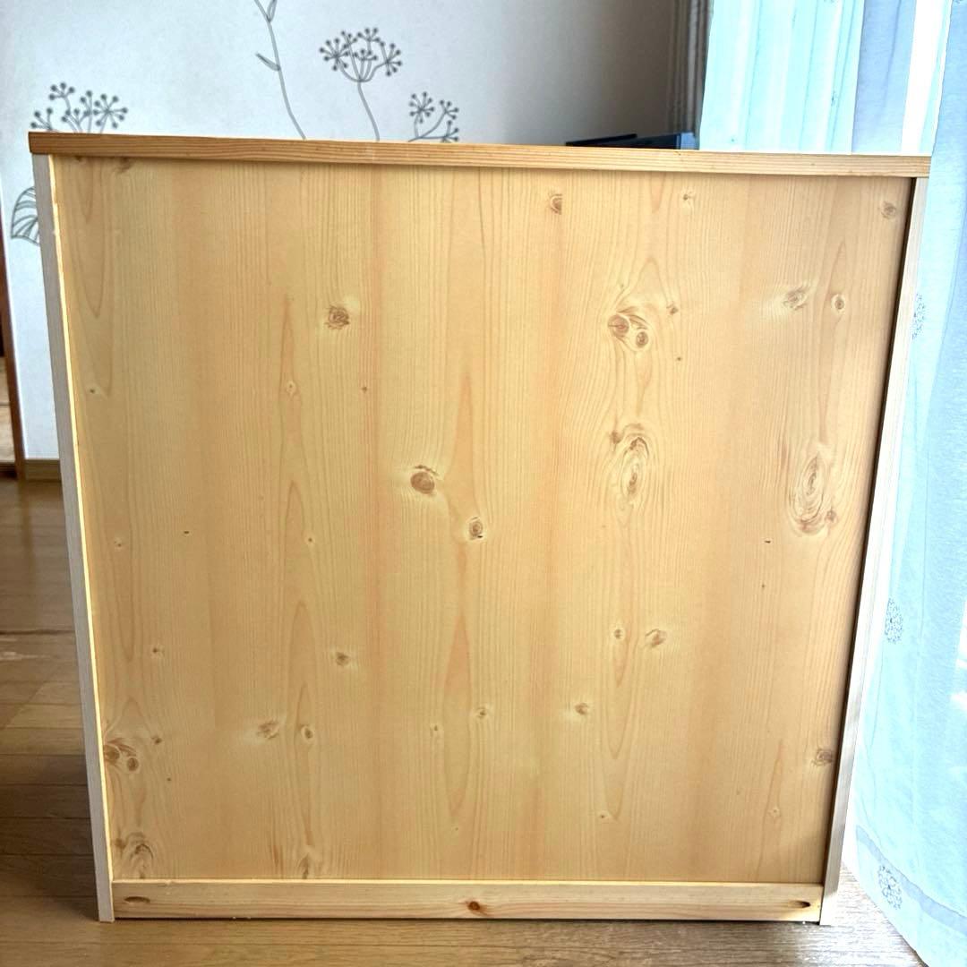無印良品　パイン材 チェスト　4段 ワイド