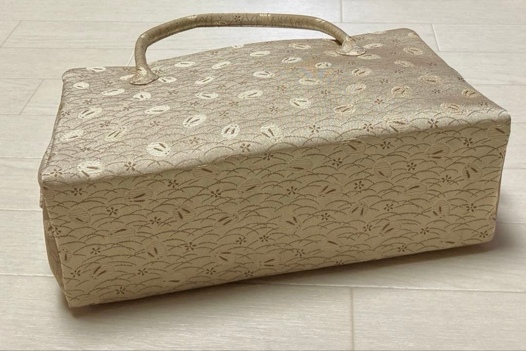 《未使用・タグ付き》利休バッグ　西陣金蘭　うさぎ柄　日本製