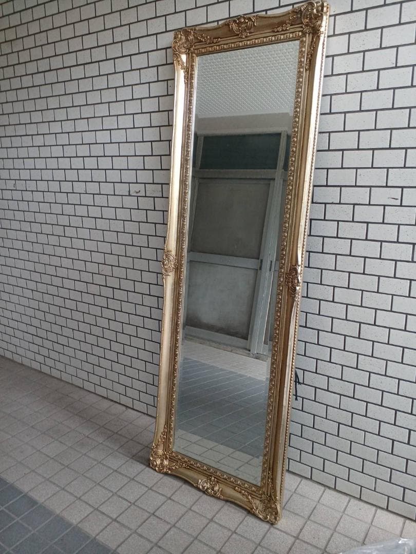 B-COMPANY ビーカンパニー 　姿見 鏡 アンティーク 大型 ロココ調