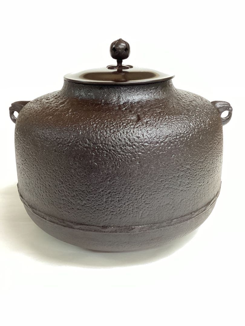 茶道具 新品 有美釜 炉用 阿弥陀堂 釜 化粧箱入