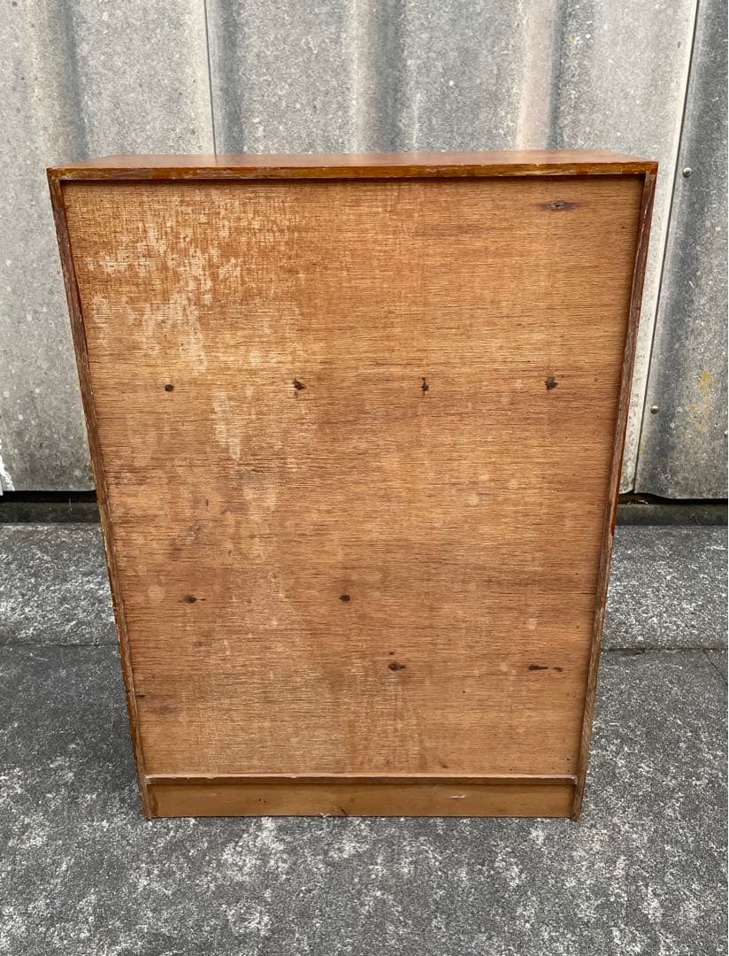 稀少/古道具/レトロ/無垢材/ガラス棚/飾り棚/棚/キャビネット/小引き出し/③