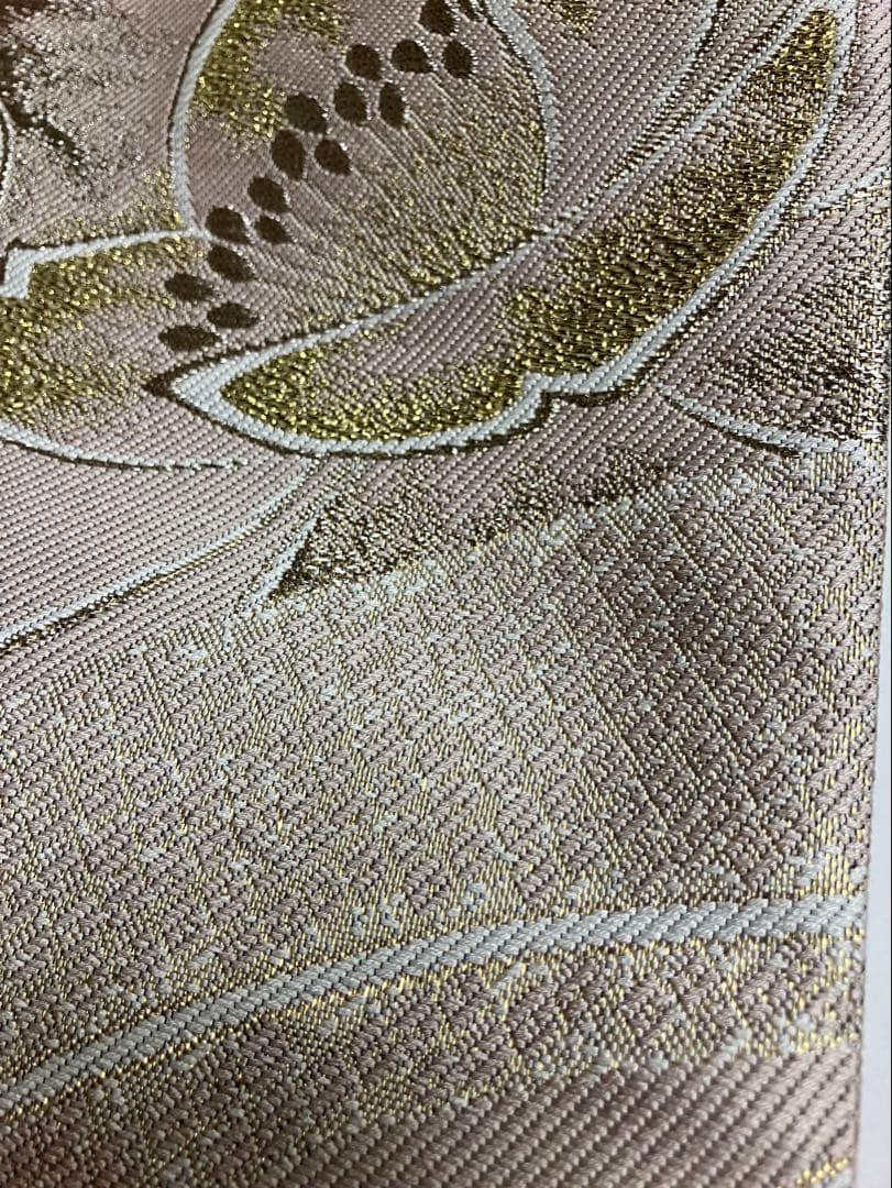 お仕立て上がり名古屋帯　新品未使用品　正絹　西陣織　No.338