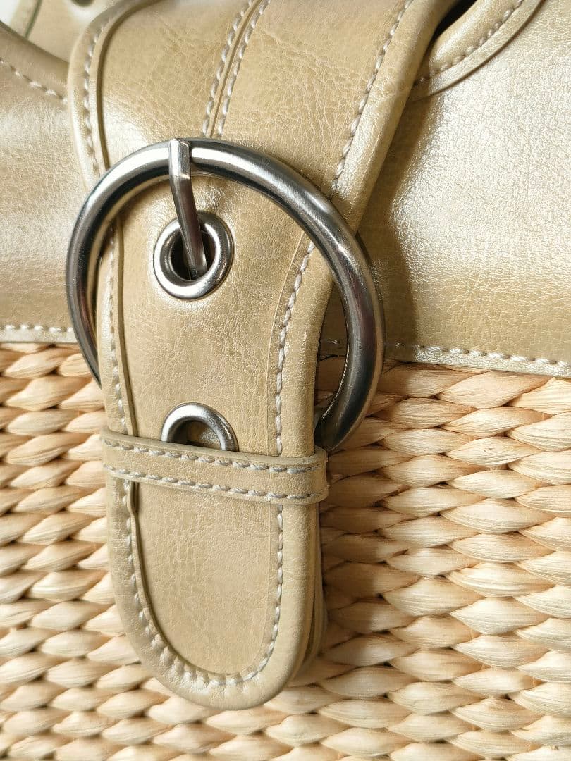 Hamano ハマノ　傳濱野　かごバッグ ベージュ