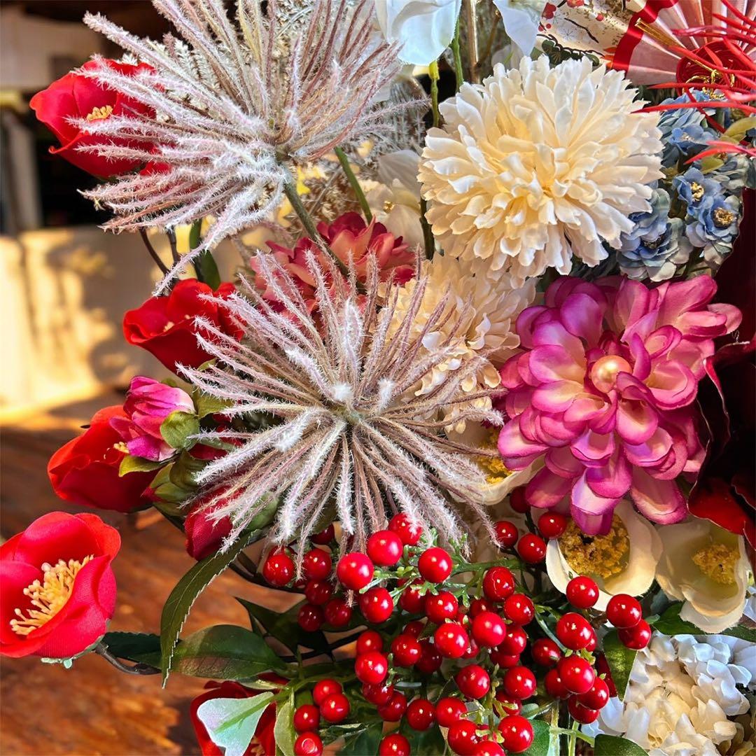 光触媒　人工観葉植物　ウォールグリーン　フェイクグリーン　正月アレンジ8154