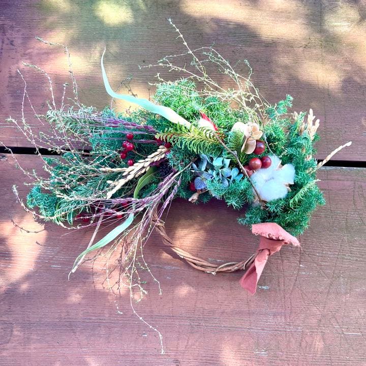 クリスマスお正月リース　節分リース　冬リース　杉リース