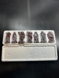 七福神 置物 セット ミニサイズ 開運 縁起物 赤塗り風 インテリア