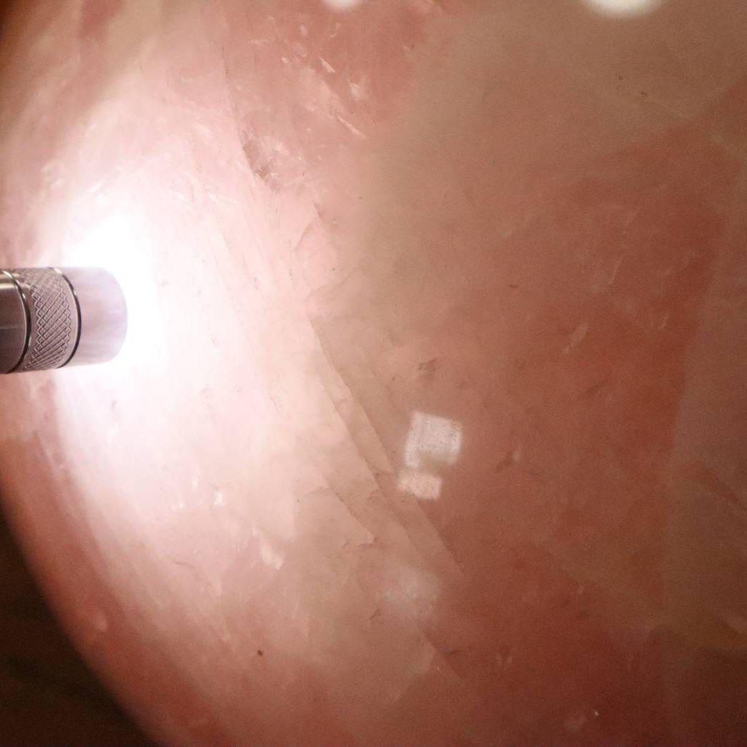 【稀有273】ローズクォーツ 水晶玉 水晶球 水晶 観賞石 天然石 鉱物　水石