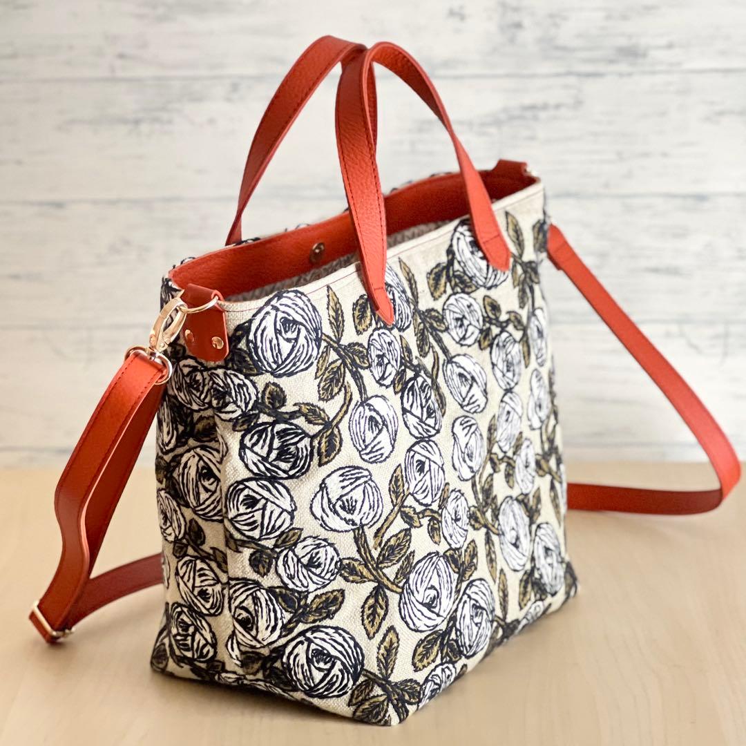 専用　ミナペルホネンrosy＆本革トートバッグ