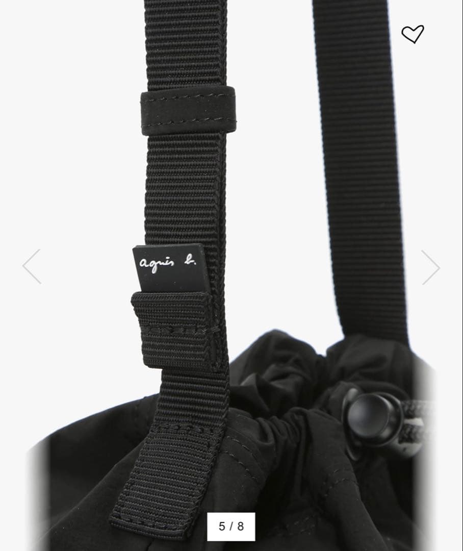 アニエス・ベー　ブラック ショルダーバッグ