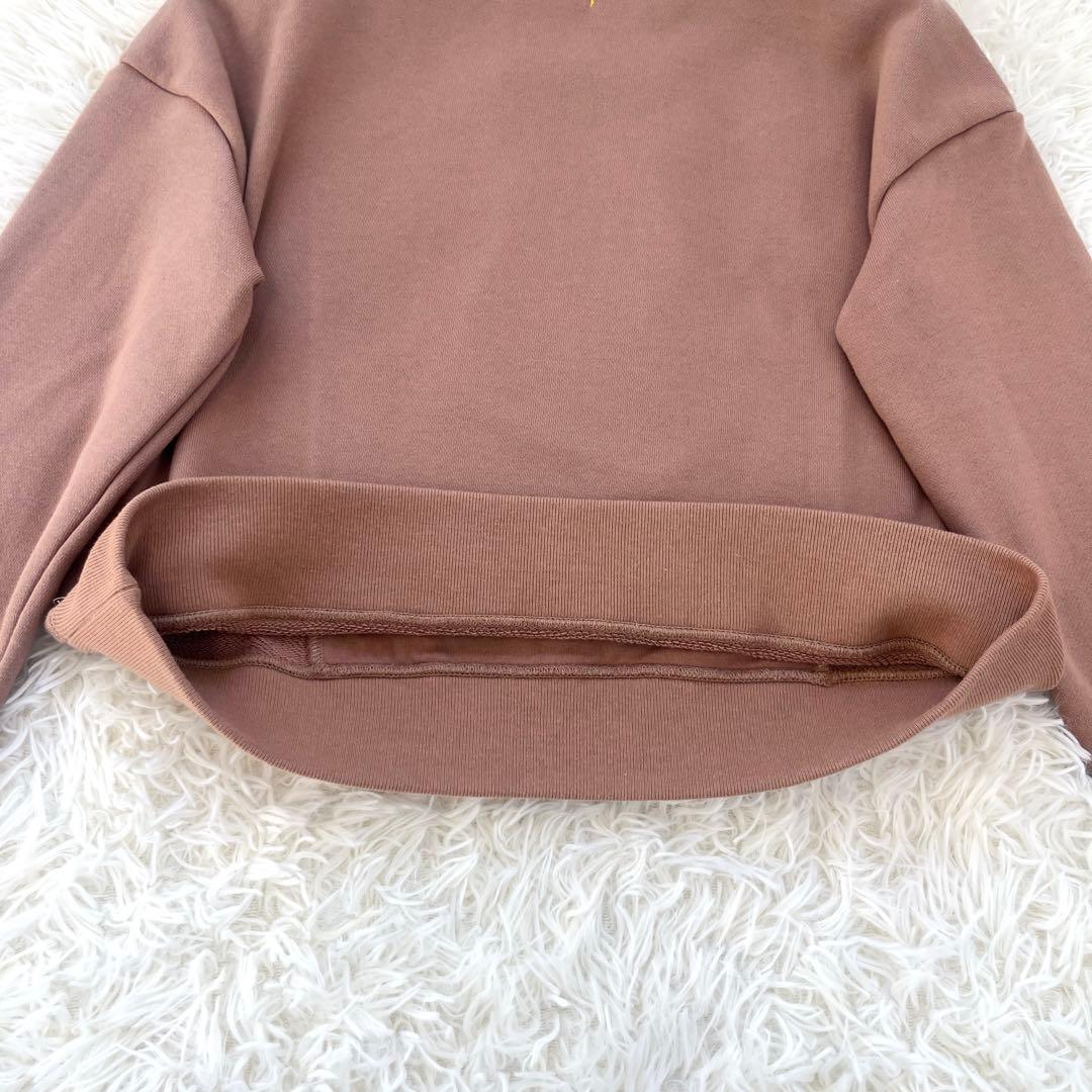 MUVEIL ネコ裏毛プルオーバー　長袖　36 トレーナー　アップリケ