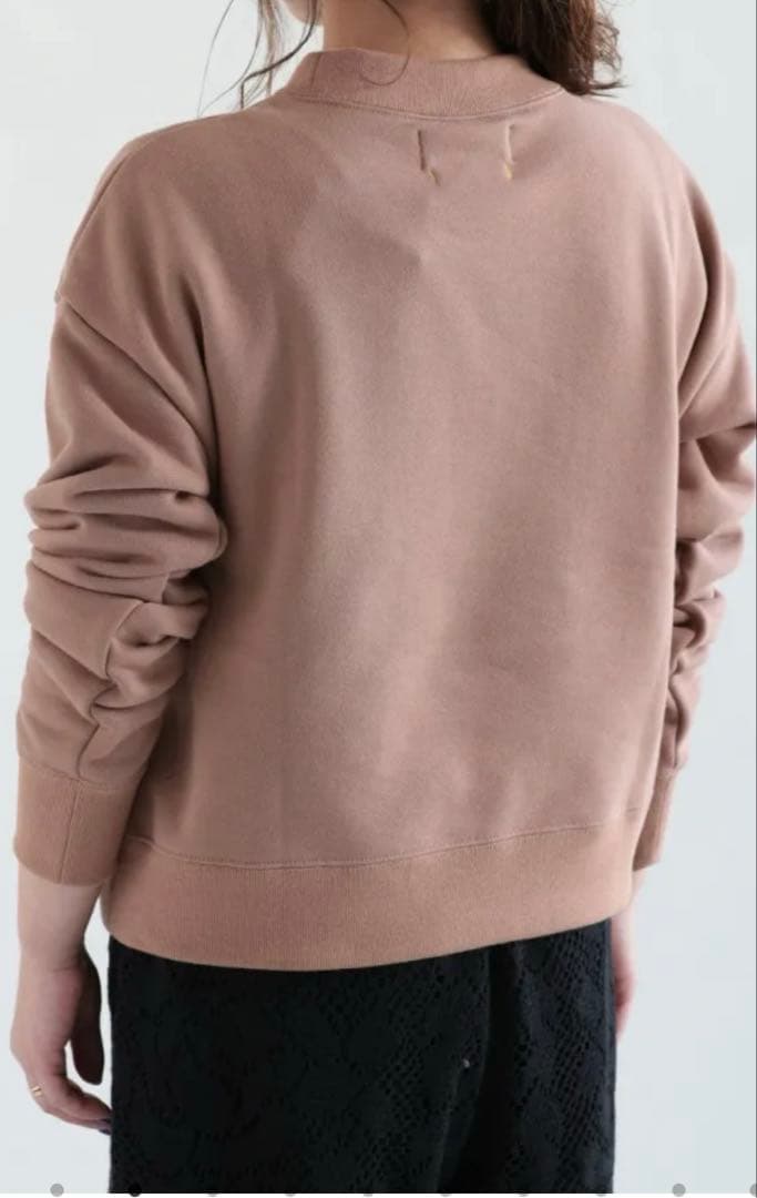 MUVEIL ネコ裏毛プルオーバー　長袖　36 トレーナー　アップリケ