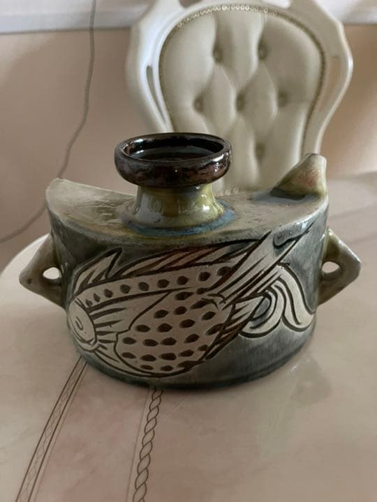 金城次郎（人間国宝）抱瓶　魚　魚汶（小）