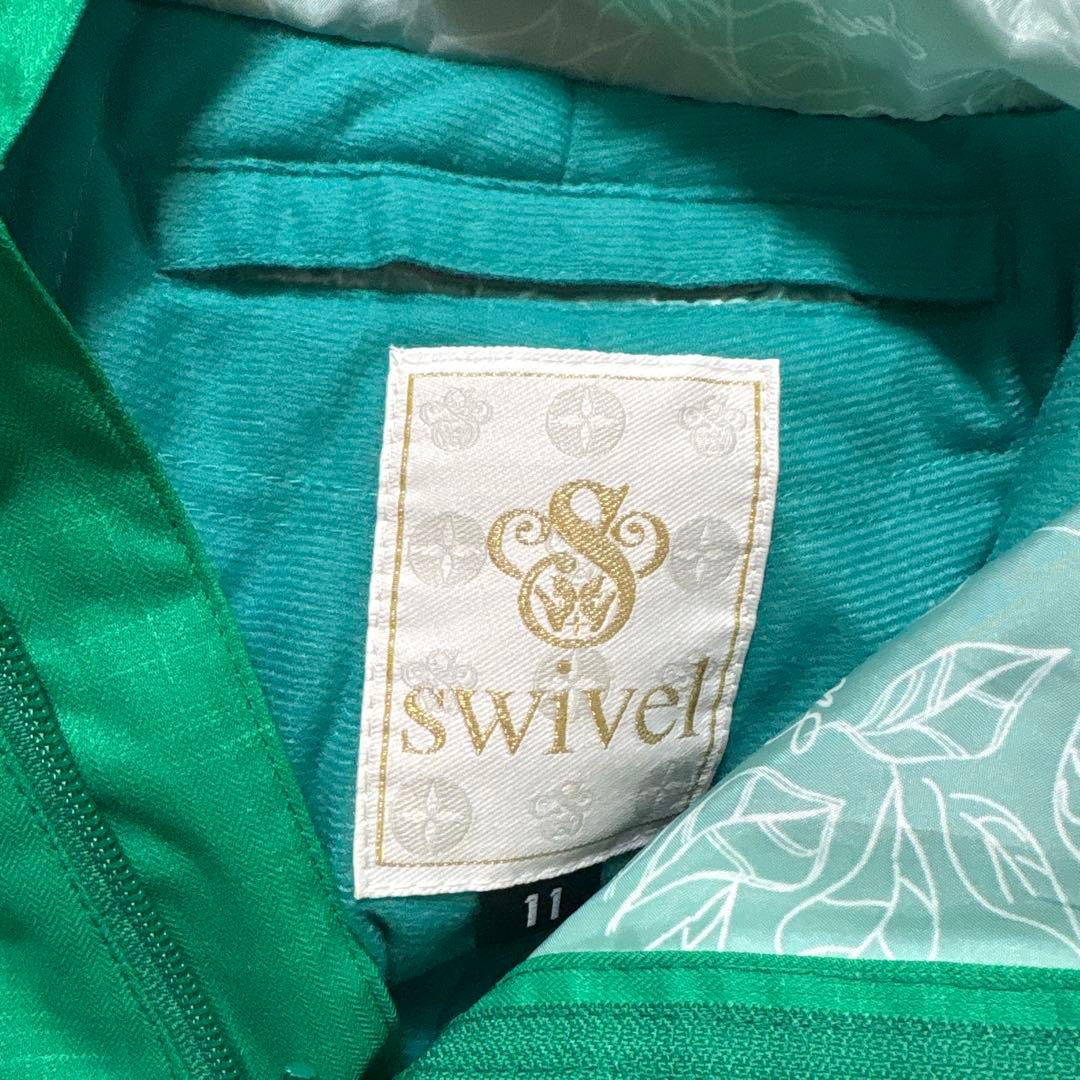swivel 上が9号 下が11号グリーン 上下 スノーウェア