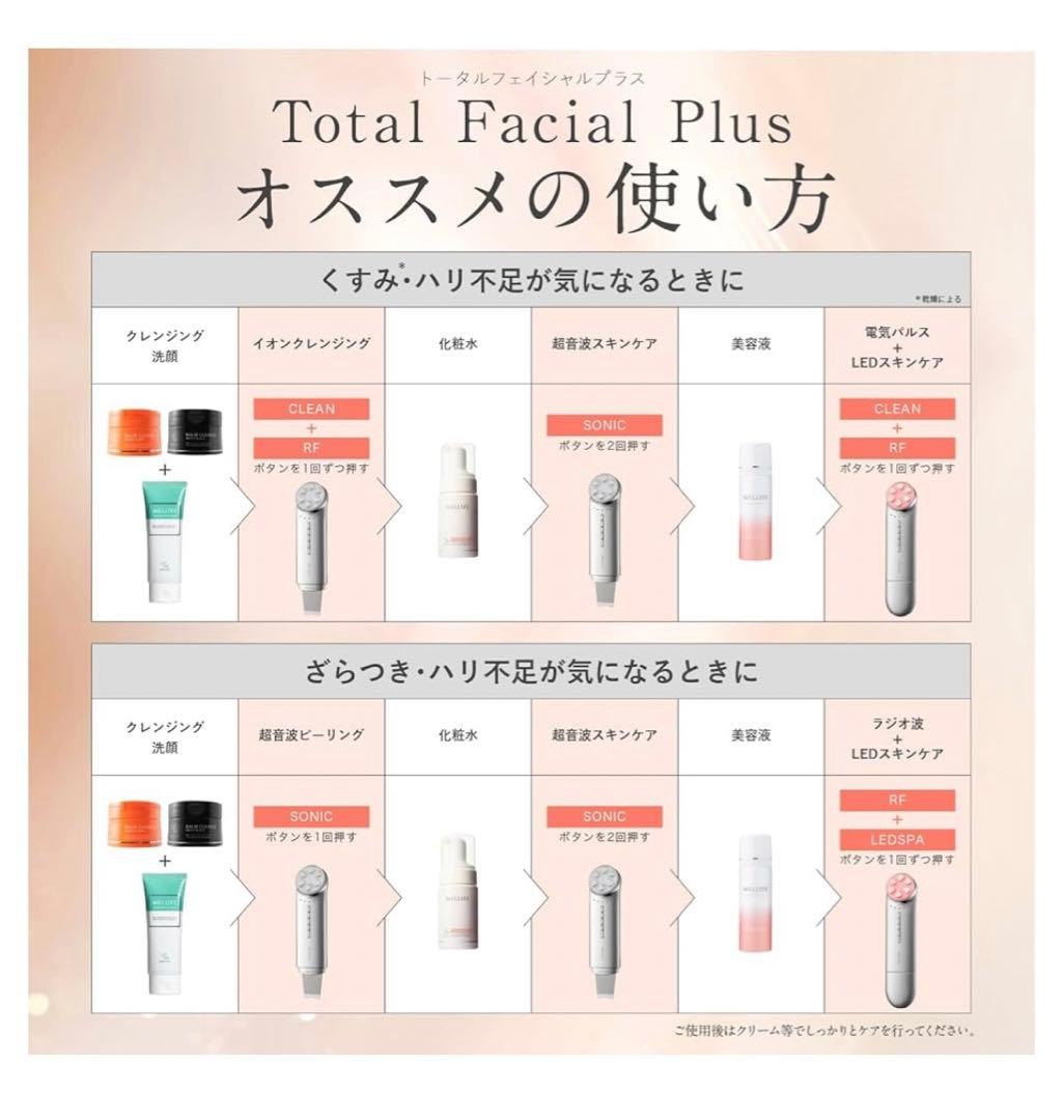 新品未使MELLIFEメリフフェイシャル美顔器毛穴洗浄emsrfled超音波振動