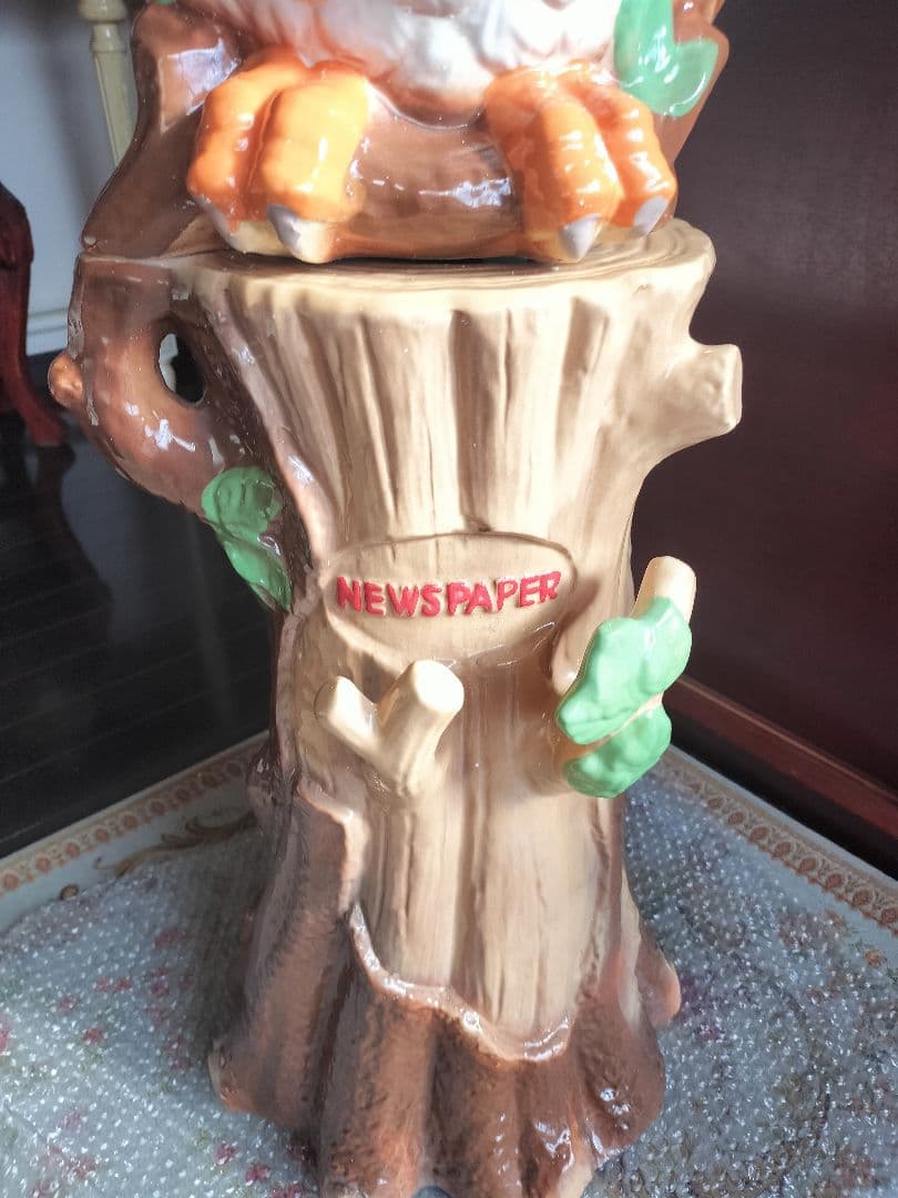 フクロウのポスト高さ87cm 陶器の置物