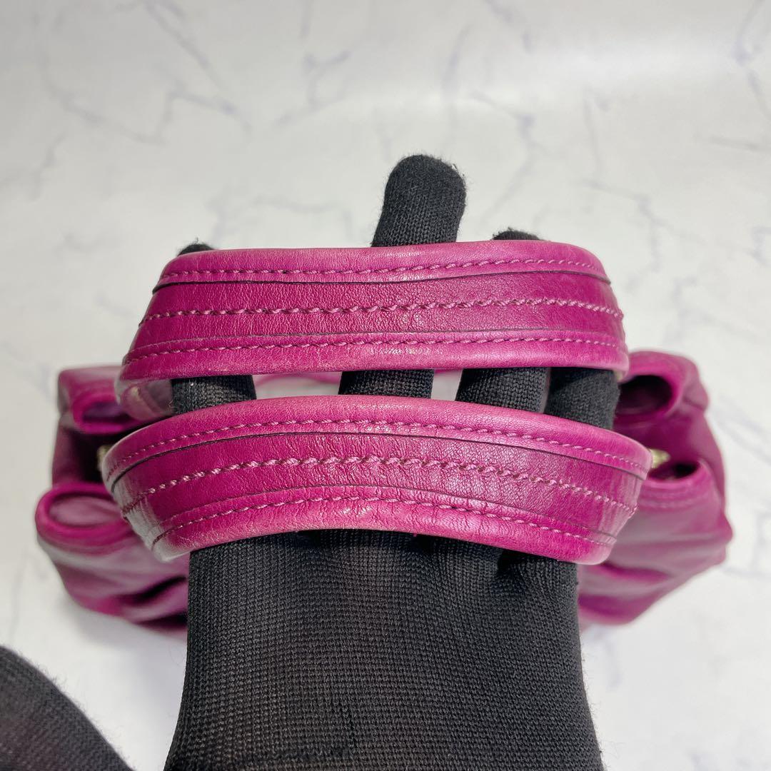 希少色✨COACH トートバッグ フレームサッチェル エルゴ がま口 パープル