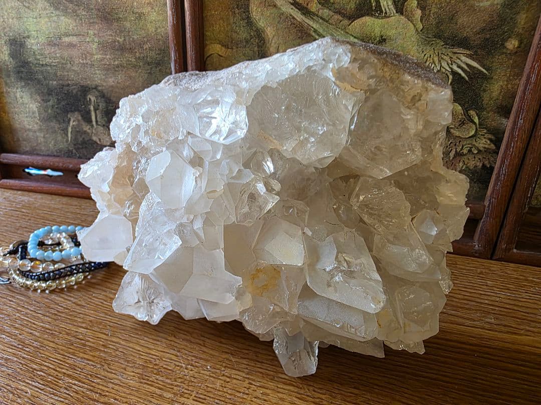 【3,9kg】大きい水晶 ピンククラスター 原石