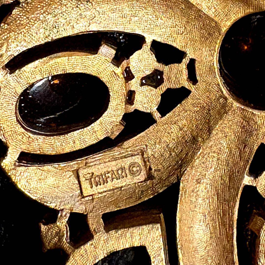 【50s.60s】TRIFARI トリファリ　ヴィンテージ　ブローチ