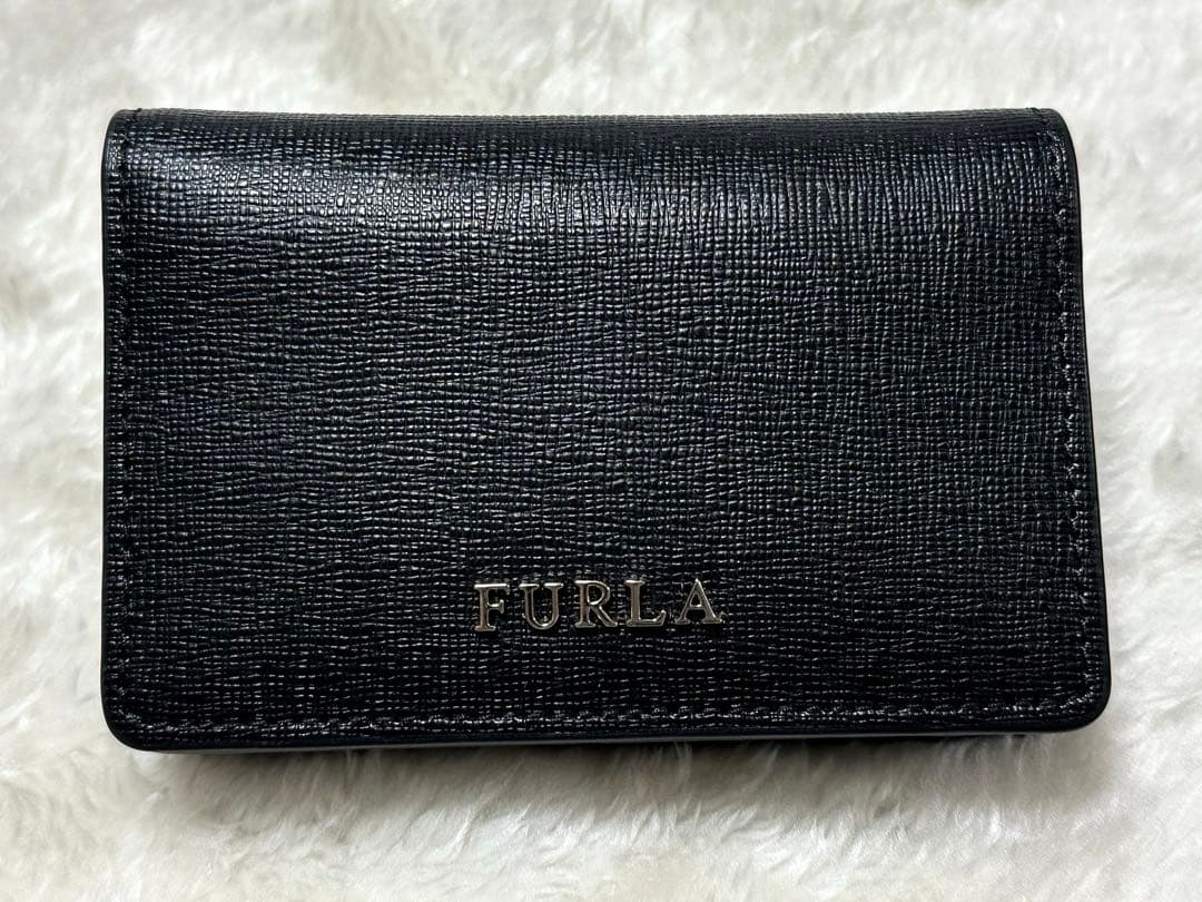✳︎新品✳︎ FURLA レザー マチ付き カードケース 名刺入れ 黒