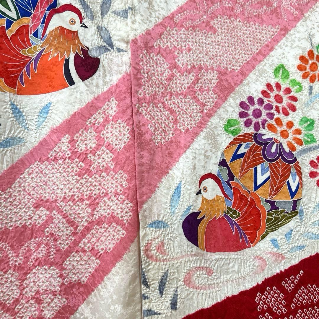 むぅーNo.98 七五三　3歳　　正絹被布フルセット　　本絞り