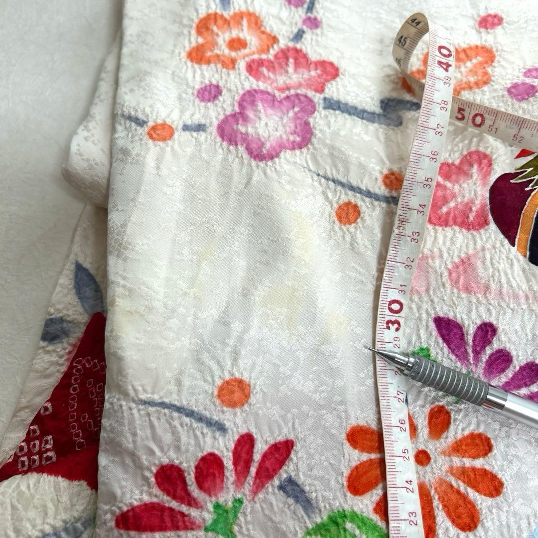 むぅーNo.98 七五三　3歳　　正絹被布フルセット　　本絞り