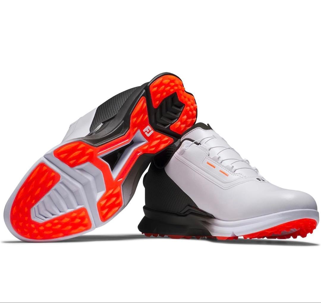 FJ Fuel ゴルフシューズ 9.5 WIDE ホワイト/ブラック/コーラル