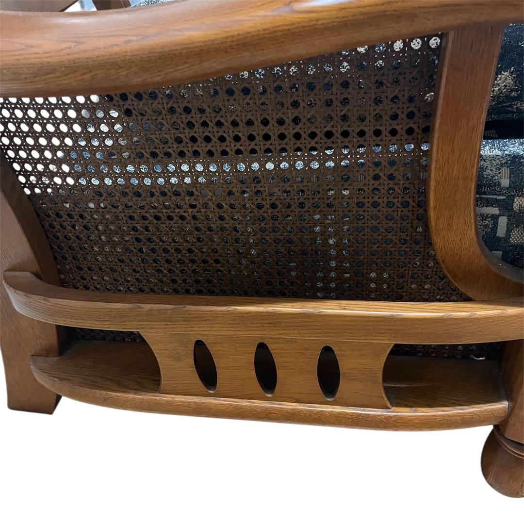 カリモク家具　コロニアル　3人掛け　オールドカリモク　ソファ　ラタン