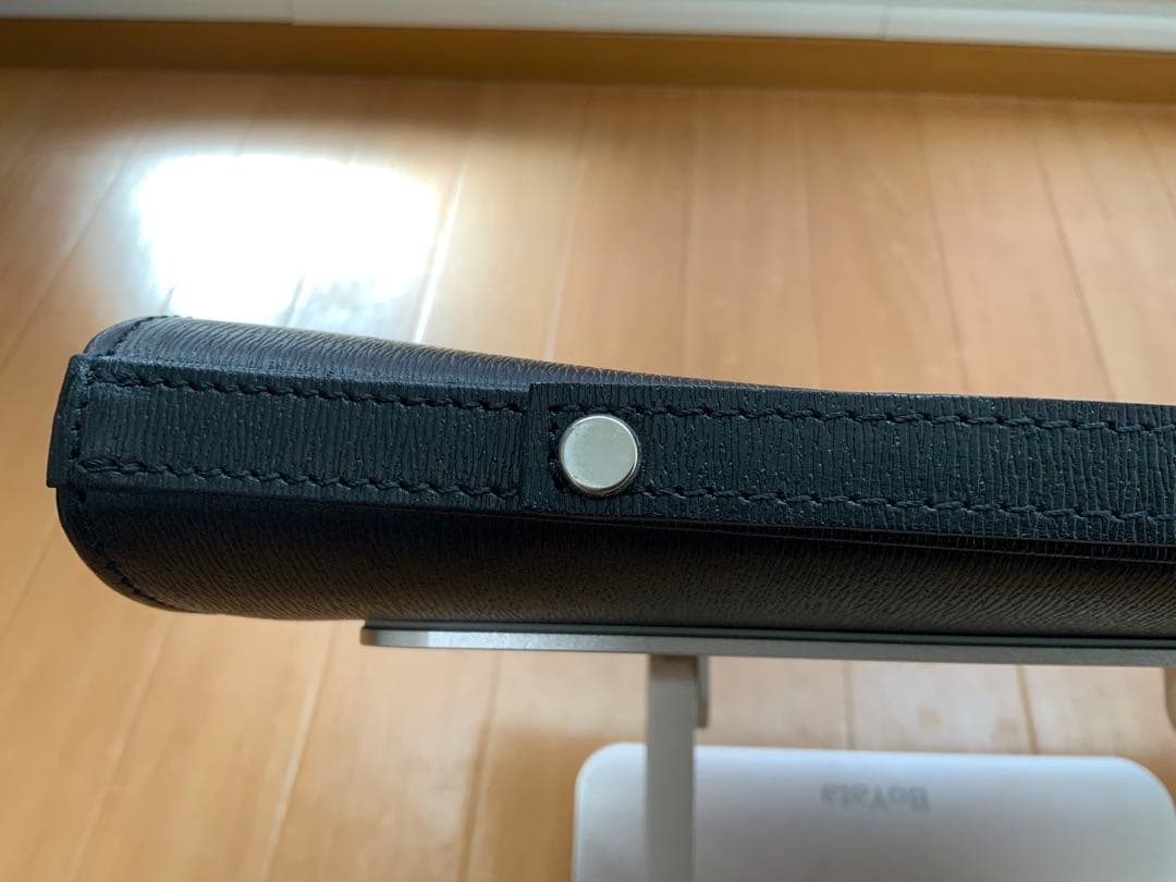 【美品】　ポーター フラックス クラッチバッグ レザー ロゴ 大容量 A4可 黒