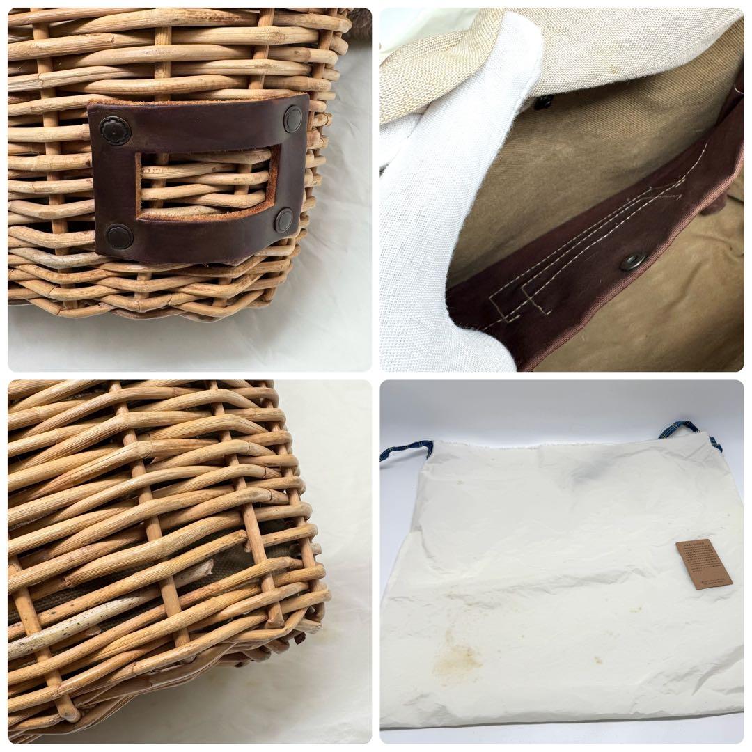 【美品✨】ebagos エバゴス　マルシェ　かごバッグ　ラビットファー