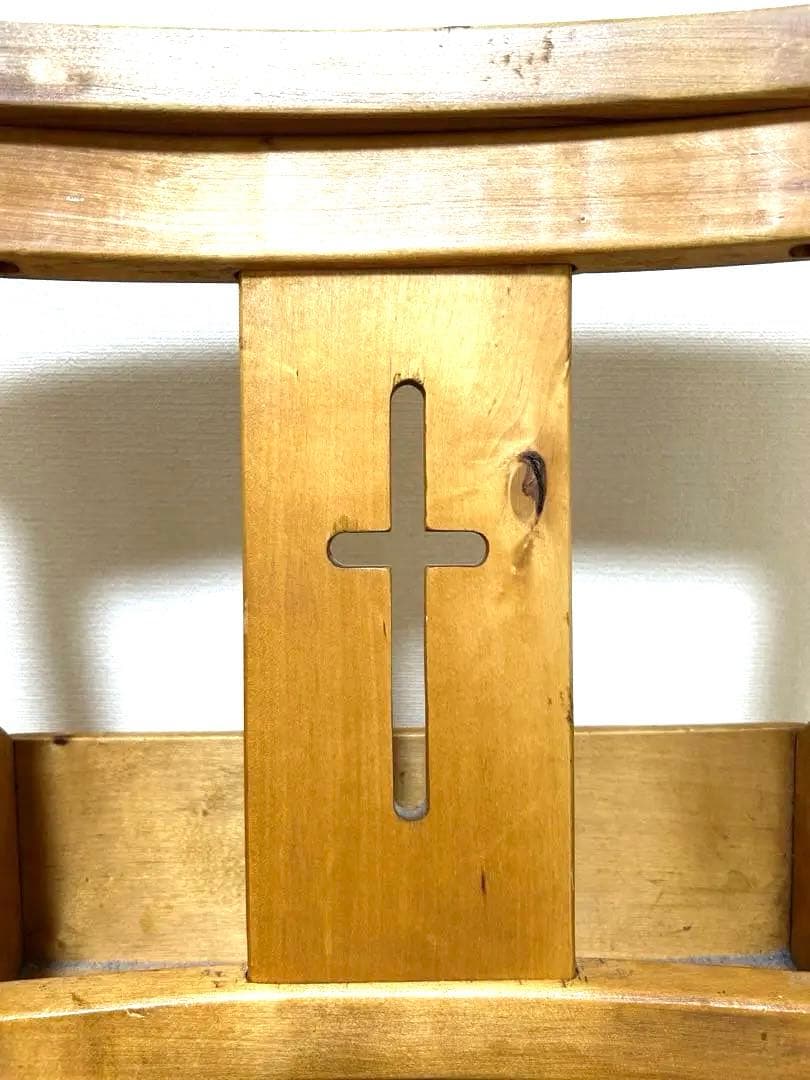 enfant チェア 2脚セット チャーチチェア ブックラック付き