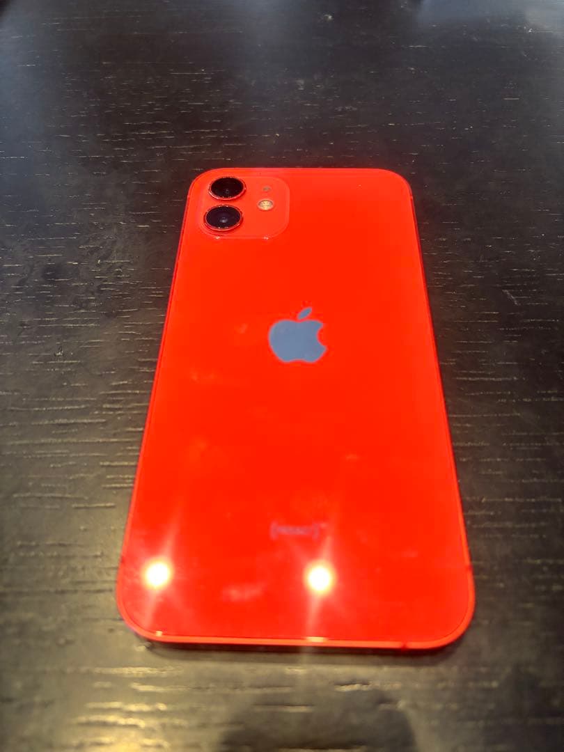iphone12 128 赤　箱付き+新品ガラスフィルム付き