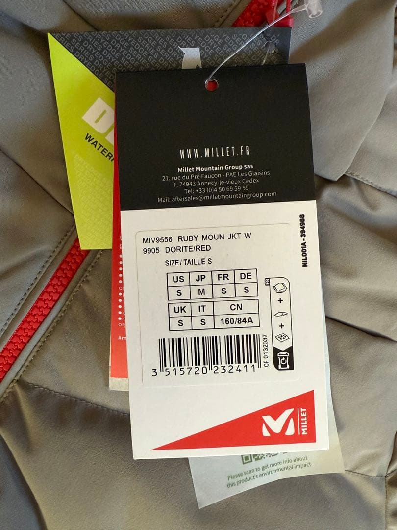 新品 MILLET RUBY MOUNTAIN JKT レディースMミレー