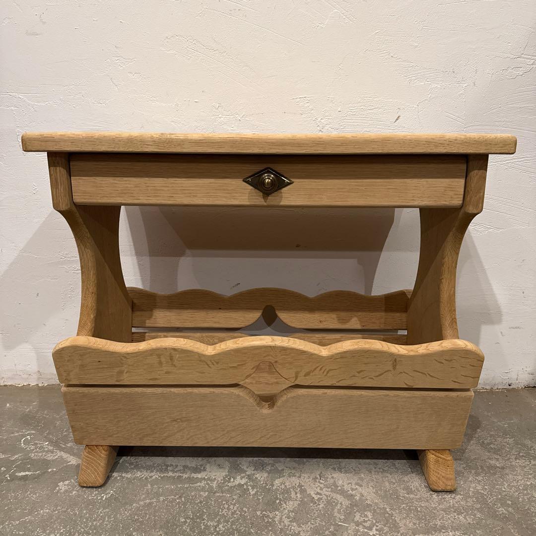 年末年始saleヴィンテージ　木製サイドテーブル　引き出し付き　剥離