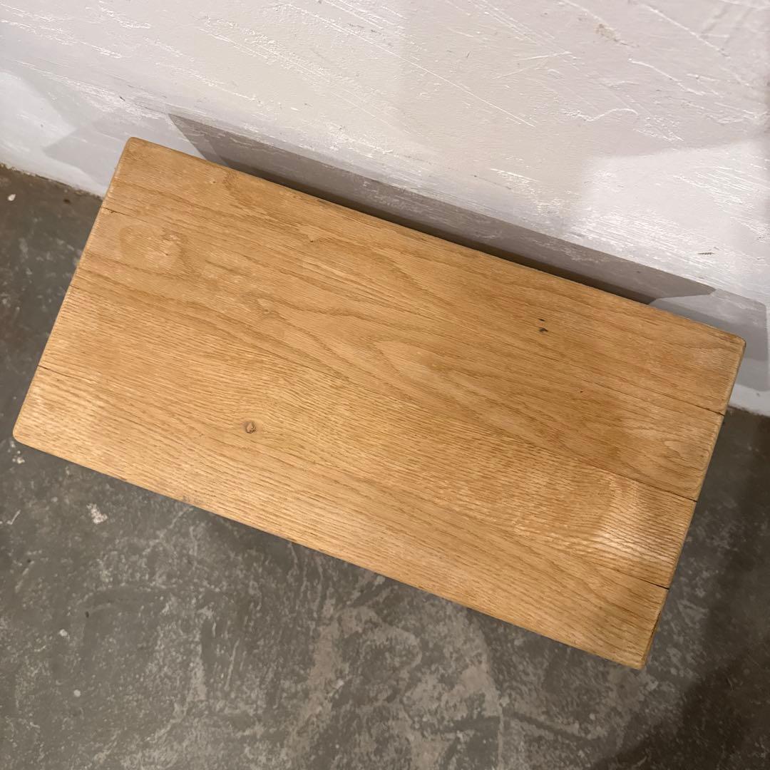 年末年始saleヴィンテージ　木製サイドテーブル　引き出し付き　剥離