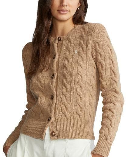 ✨極美品✨POLO RALPH LAUREN 太ケーブルコットンカーディガンQR