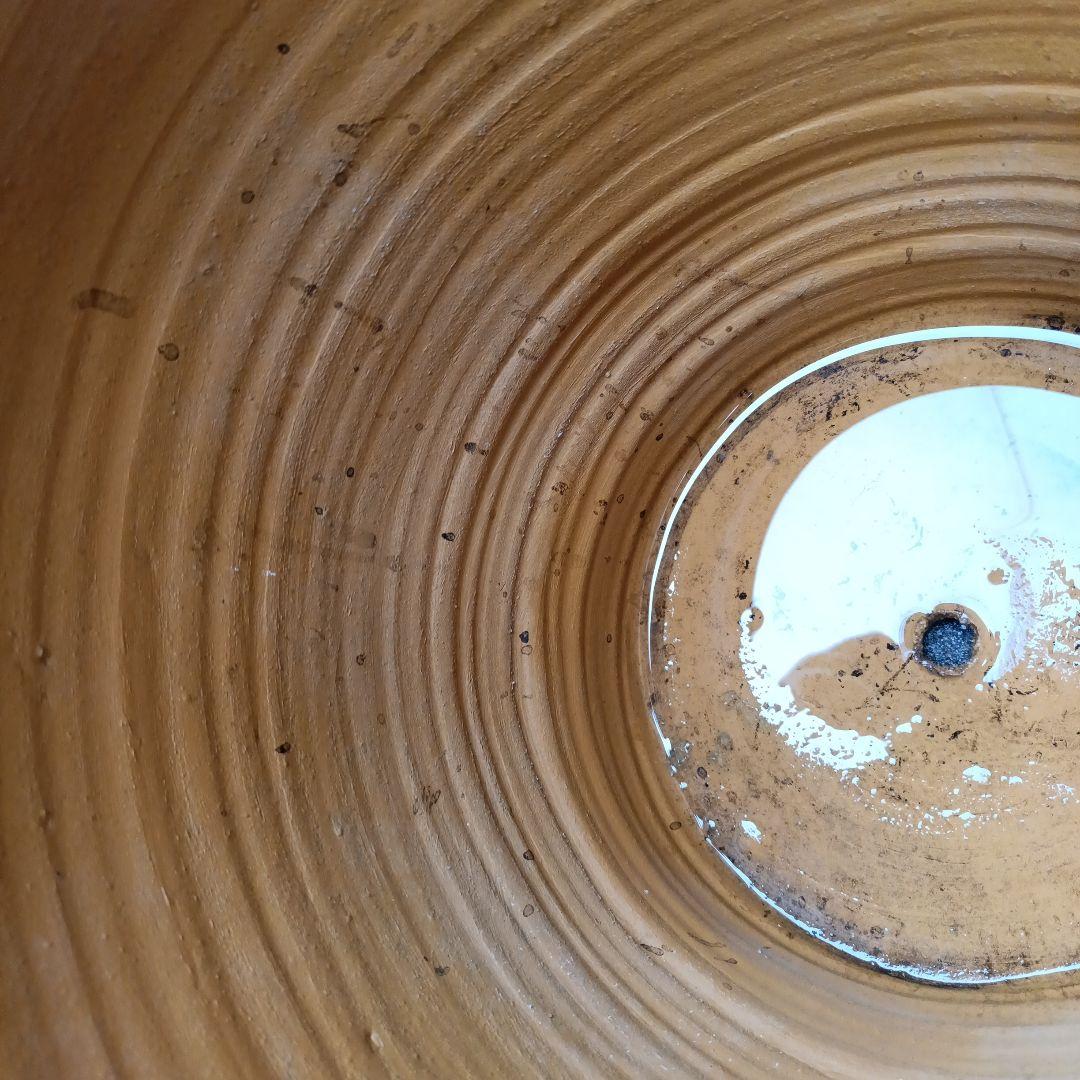 オレンジ色のテラコッタプランター